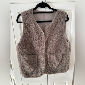Cozy Brown Sherpa Vest